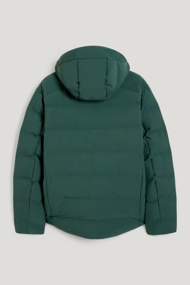 Herren - Steppjacke mit Kapuze - grün