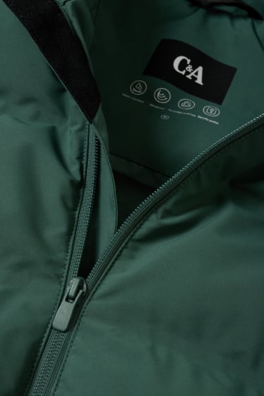 Herren - Steppjacke mit Kapuze - grün