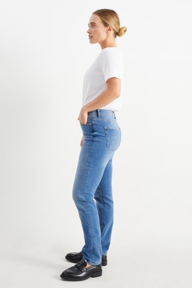 Women - Slim jeans - mid-rise waist - shaping jeans - LYCRA® - denim-light blue
