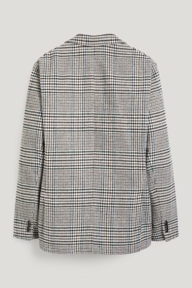 Hommes - Veste - slim fit - à carreaux - beige