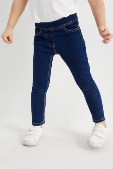 Niñas - Pack de 2 - jegging jeans - skinny fit - vaqueros - azul oscuro