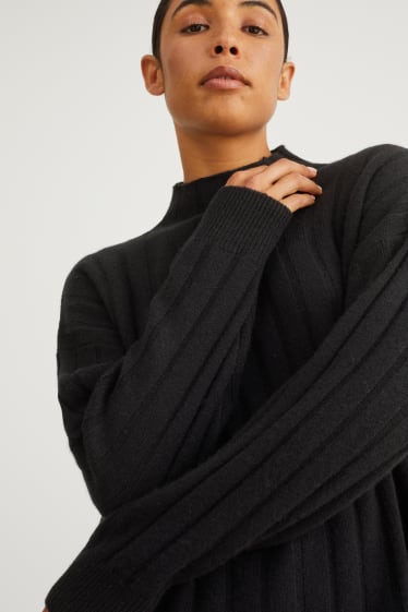 Damen - Kaschmir-Pullover - schwarz