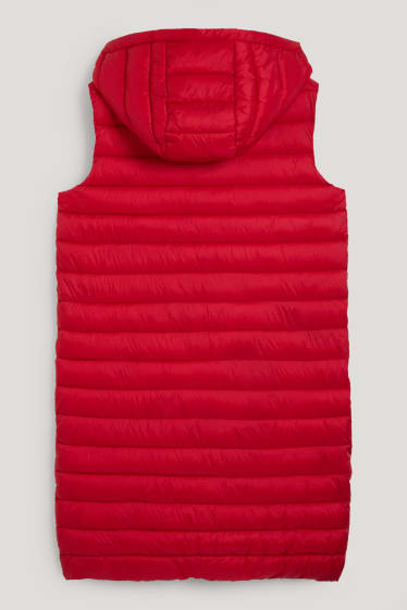 Dames - Lange bodywarmer - rood