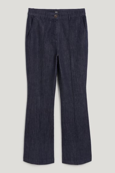Mujer - Flared jeans - high waist - vaqueros - azul oscuro