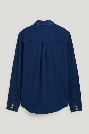Damen - Jeansbluse - jeans-blau