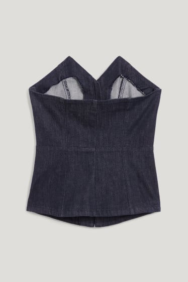Damen - Jeans-Corsage - jeans-dunkelblau
