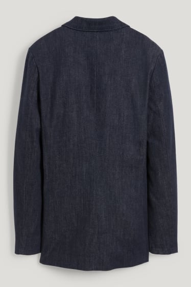 Dames - Blazer van spijkerstof - relaxed fit - jeansdonkerblauw