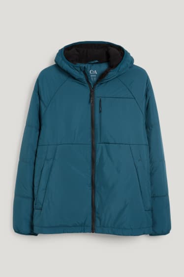 Herren - Funktionsjacke mit Kapuze - dunkelgrün