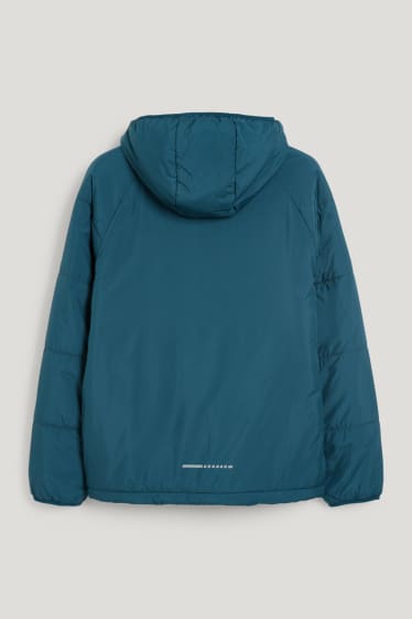 Herren - Funktionsjacke mit Kapuze - dunkelgrün