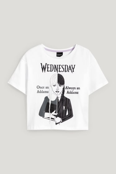 Bambine: - Mercoledì - t-shirt - bianco