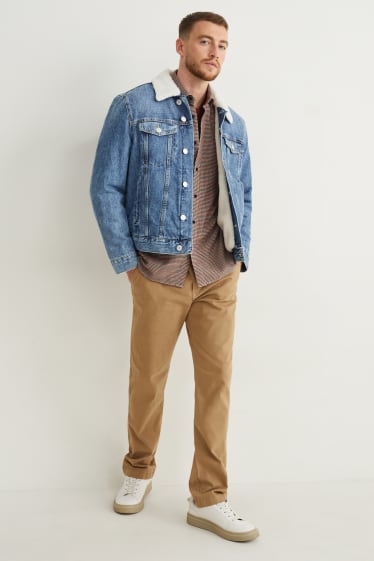Herren - Flanellhemd - Regular Fit - Button-down - kariert - bunt