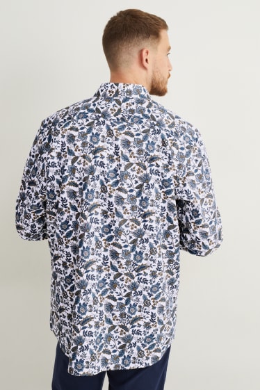 Herren - Businesshemd - Regular Fit - Button-down - bügelleicht - weiß