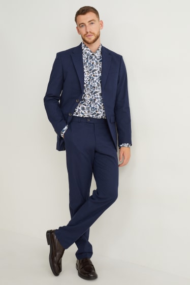 Heren - Business-overhemd - regular fit - button down - gemakkelijk te strijken - wit