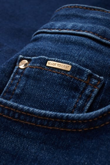 Dames - Wide leg jeans - high waist - jeansblauw