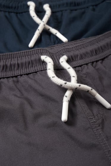Garçons - Lot de 2 - pantalons chauds - bleu