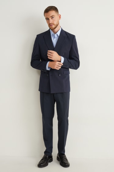 Heren - Broek uit het combi-systeem - regular fit - Flex - stretch - Mix & Match - donkerblauw