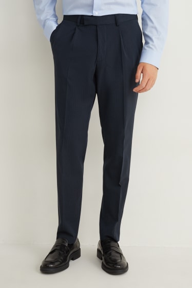 Heren - Broek uit het combi-systeem - regular fit - Flex - stretch - Mix & Match - donkerblauw