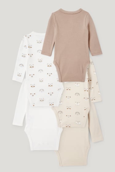 Exklusiv Online - Multipack 5er - Baby-Wickelbody - hellbeige