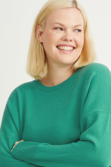 Damen - Kaschmir-Pullover - grün