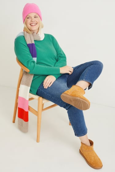 Damen - Kaschmir-Pullover - grün