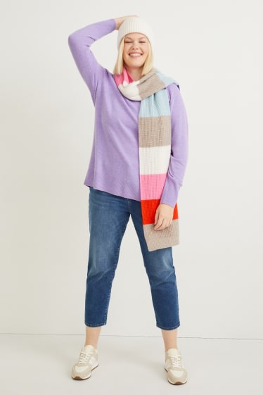 Damen - Kaschmir-Pullover - hellviolett
