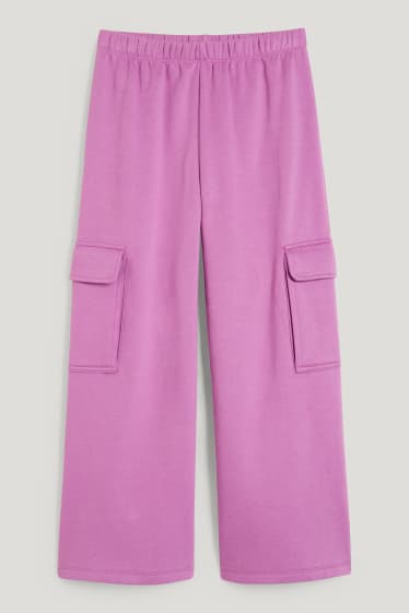Filles - Pantalon de jogging cargo - violet clair