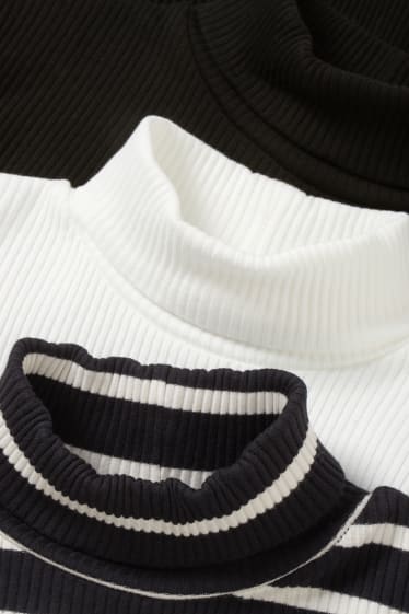 Exklusiv Online - Multipack 3er - Langarmshirt - cremeweiß