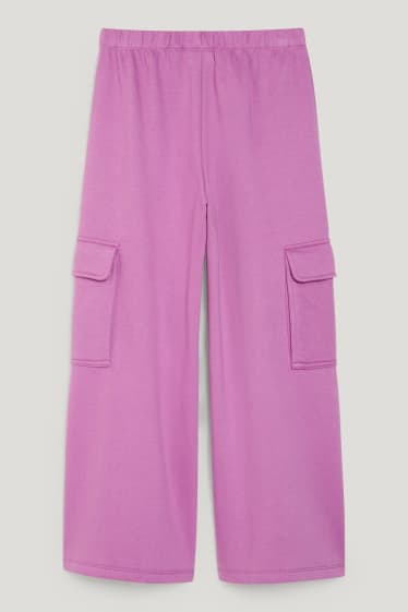Filles - Pantalon de jogging cargo - violet clair