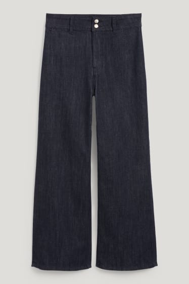 Damen - Wide Leg Jeans - High Waist - jeans-blau