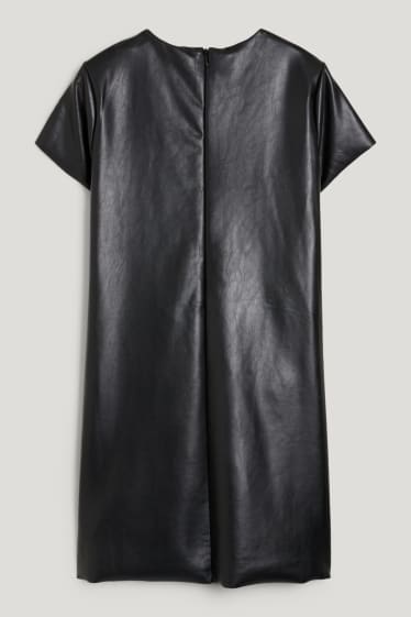 Kids Girls - Kleid - Lederimitat - schwarz