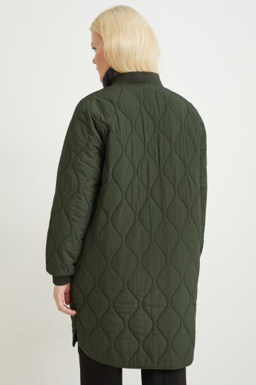 Women - Quilted coat - khaki