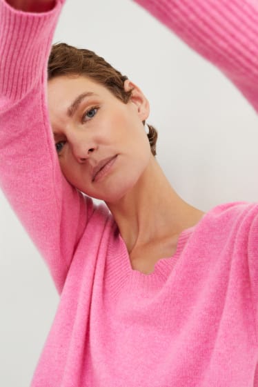 Mujer - Jersey de cachemir - fucsia