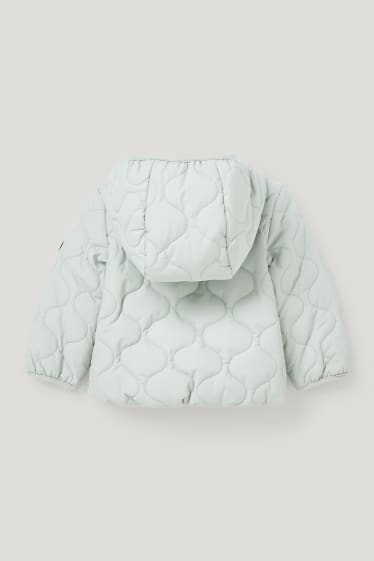 Baby Girls - Baby-Steppjacke mit Kapuze - mintgrün