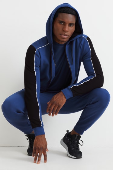 Herren - Sweatjacke mit Kapuze - dunkelblau