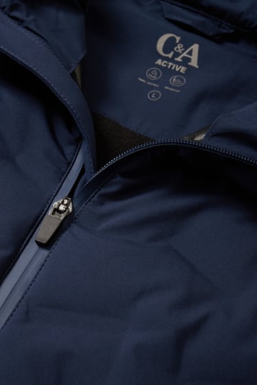 Hommes - Veste de sport à capuche - bleu foncé