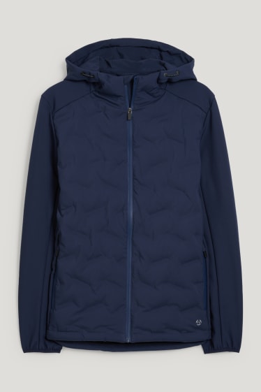 Hommes - Veste de sport à capuche - bleu foncé