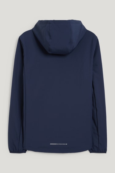 Hommes - Veste de sport à capuche - bleu foncé