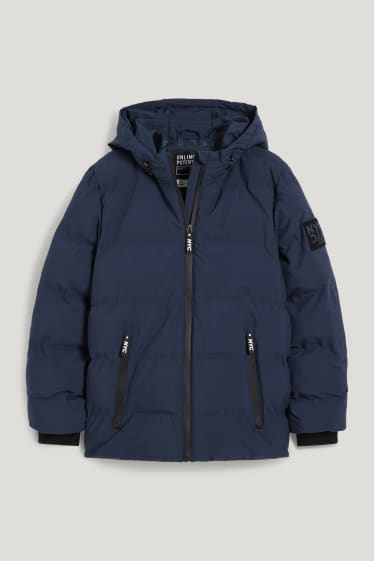 Reverskraag - Gewatteerde jas met capuchon - donkerblauw