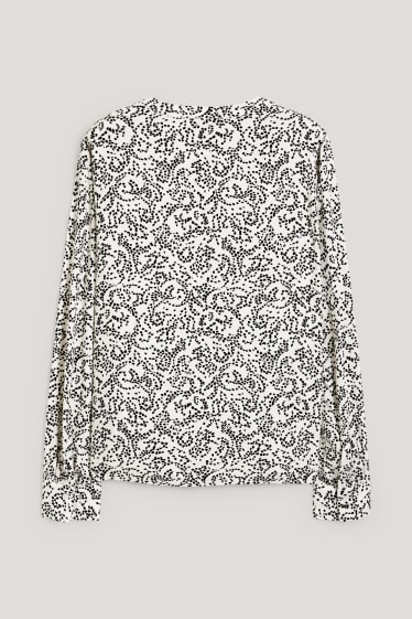Damen - Bluse - gemustert - cremeweiß