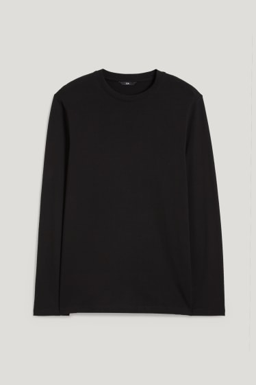 Herren - Langarmshirt - schwarz