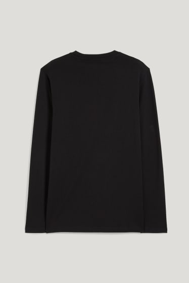 Herren - Langarmshirt - schwarz