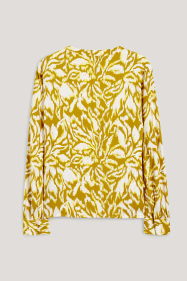 Damen - Bluse - gemustert - gelb