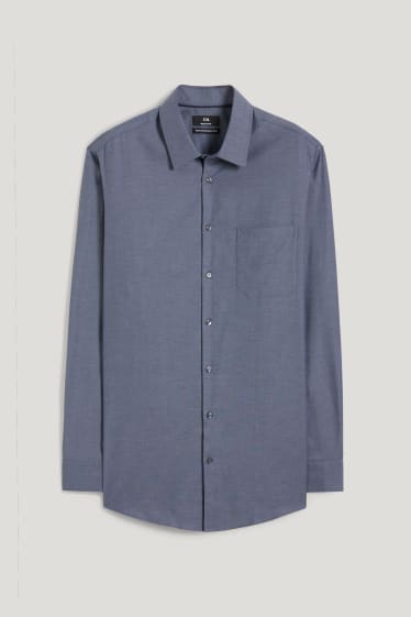 Men - Oxford shirt - regular fit - Kent collar - easy-iron - dark blue