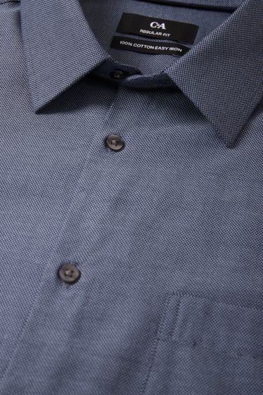 Men - Oxford shirt - regular fit - Kent collar - easy-iron - dark blue