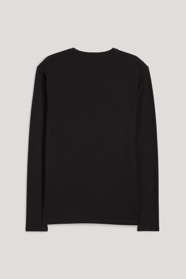Hombre - Camiseta de manga larga - negro