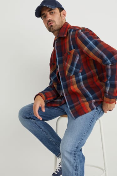 Herren - Hemdjacke - kariert - bunt