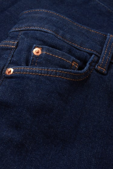 Women - Flared jeans - high waist - denim-dark blue