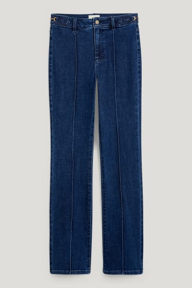 Femmes - Jean bootcut - high waist - jean bleu