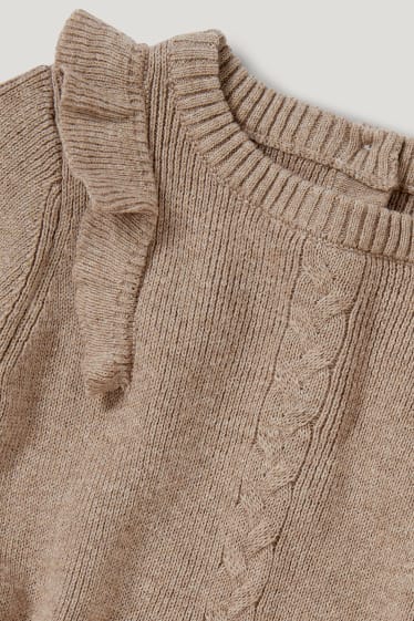 Baby Girls - Baby-Outfit - 2 teilig - beige