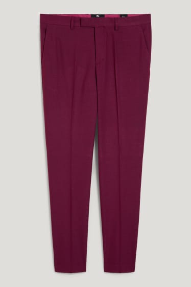 Heren - Broek uit het combi-systeem - slim fit - Flex - stretch - paars